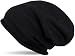 Produktbild styleBREAKER warme Feinstrick Beanie Mütze in Unifarben, Strickmütze mit Rollrand, Wintermütze, Unisex 04024063, Farbe:Schwarz