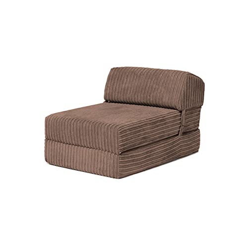 Loft 25 Jumbo Cord Plegable sofá Individual Futón Z-Cama | Sleepover Guest Living Room | Silla Suave y cómoda | Ligero y Duradero | Muebles de Tela de Calidad Cord (Moca)