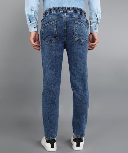 Image of Urbano Fashion Men Mid Rise Regular Fit Washed Jogger Jeans Stretchable