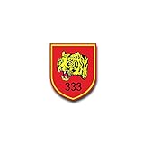 Wetterfest & wasserabweisend Aufkleber/Sticker PzBtl 333 Panzer Bataillon Lingen Leo BW Wappen 7x6cm A1316