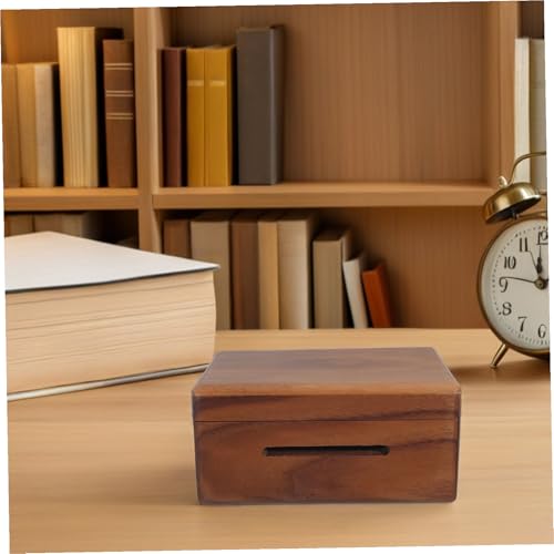 Caja de música DIY de madera marrón y vidrio COMPUKAS para notas 6