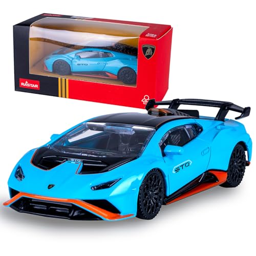 JAMARA 402230 Lamborghini Huracán STO Diecast 1:43 - Voiture Miniature - Jouet pour Enfants, Cadeau pour Enfants, Article de Fan, Peinture fidèle à l'original