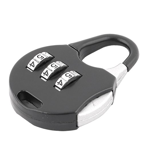 Image of Aexit Suitcase Luggage Padlocks & Hasps Lock Metal Portable Handbag Shape 3 Digits Password Combination Padlocks Padlock Black