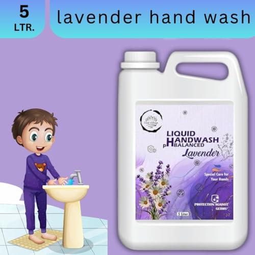 Image of Liquid Handwash pH Balanced Lavender, Protection Against Germs, Special Care for Hands, 5 Litre