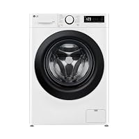 LG W4WR42966, Klasse A/D, Frontlader-Waschtrockner 9-6 kg, 62 x 60 x 85 cm, Wi-Fi, AI Direct Drive, Tiefenreinigung mit Dampf, TurboWash 360, Sicherheitsglastür, Weiß - Bullaugenring: Schwarz – Ansicht 1