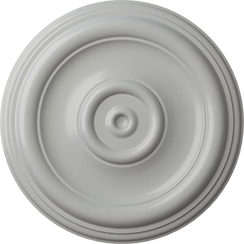 Ekena Millwork CM12TRFRF 12"OD X 1"P Traditional Ceiling Medallion Fits Canopies Up to 2 3/4", Frost