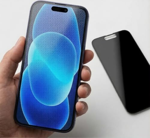 Image of Privacy Tempered Glass for iPhone 15 Pro Max | Edge to Edge Full Screen Coverage | Scratch Resistant | Military-Grade Gorilla Privacy Screen Protector iPhone 15 Pro Max | Case Friendly, Anti-scratch and Bubble free With Installation Kit