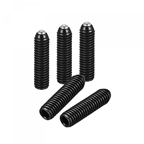 uxcell Vis à pointeau 5 pcs M6 x 25mm acier carbon métrique