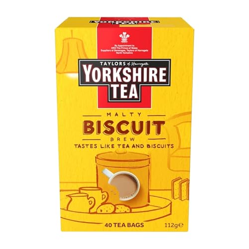 Yorkshire Tea - Malty Biscuit Brew - Schwarzer Tee mit Keksgeschmack - Aus Verantwortungsvoller Herkunft - 40 Teebeutel