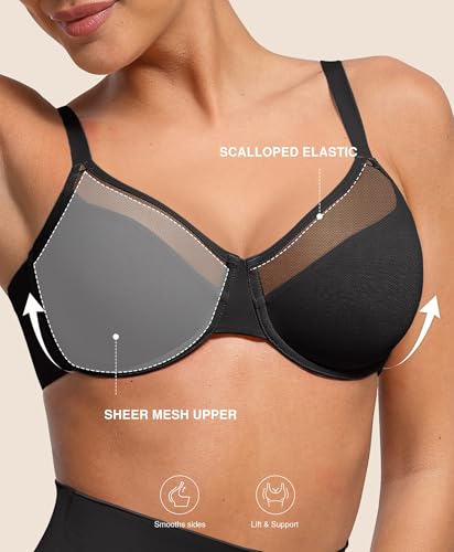 Image of Lover-Beauty Minimizer Bras for Women Full Coverage Unlined Underwire Bras Plus Size Lifting Bra for Heavy Breast