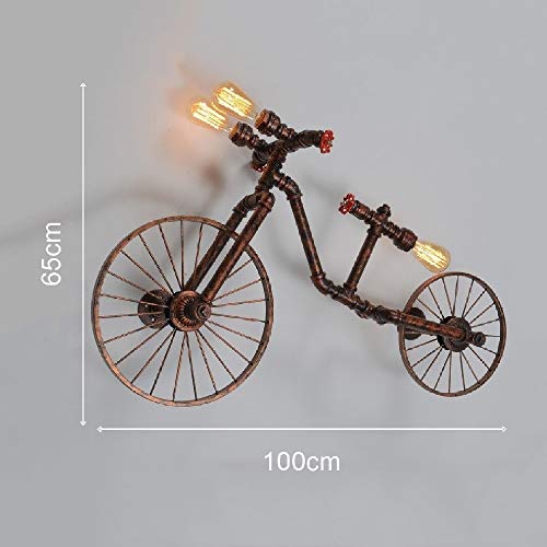 Applique murale industrielle 100cm design vélo rétro pour loft et café
