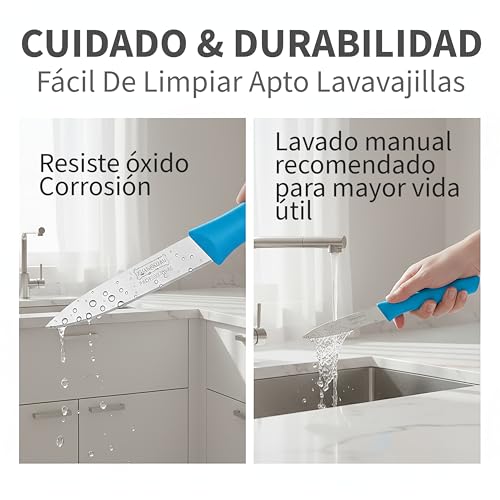 galvxn. Cuchillos Cocina - Cuchillos Mondadores - Gadgets De Cocina - Cuchillos Acero Inoxidable - Juego De 6 Cuchillos De Cocina - Cuchillos Profesionales - Utensilios De Cocina - pack. - imagen 6