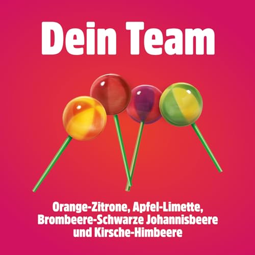 nimm2 Lolly – 6 x 120g – Frucht-Stielbonbon mit Fruchtsaft und Vitaminen