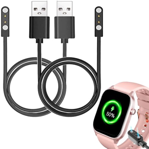 smaate smart watch Charger Cables Compatible with Y7 paybay 1.83” Smart Watch, 2-Pack