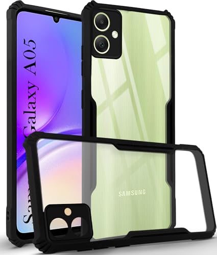 Image of Jkobi Back Cover Case for Samsung Galaxy A05 (Shockproof with Polycarbonate Clear Panel | Professional Black)
