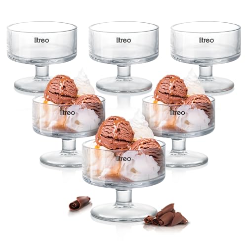 Image of Treo by Milton Embassy Dessert Bowls | Wide Mouth for Easy Serving | Perfect for Sundaes, Ice Cream & Layered Desserts | Ideal for Cafes, Parties & Home | Set of 6, 180 ml Each