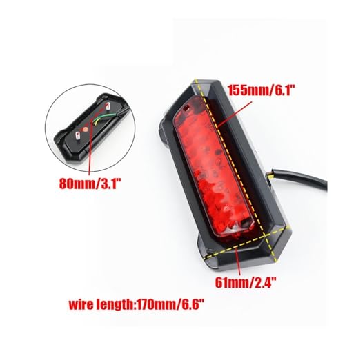 Feu arrière moto LED clignotant 12V pour signalisation Pit Dirt Bike - 4