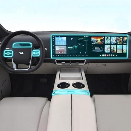 EOQIFJM for Leading Ideal L7 L8 L9 2021-2023 Car Interior Board Protection Film Transparent self-Adhesive Paint Film Anti Scratch.