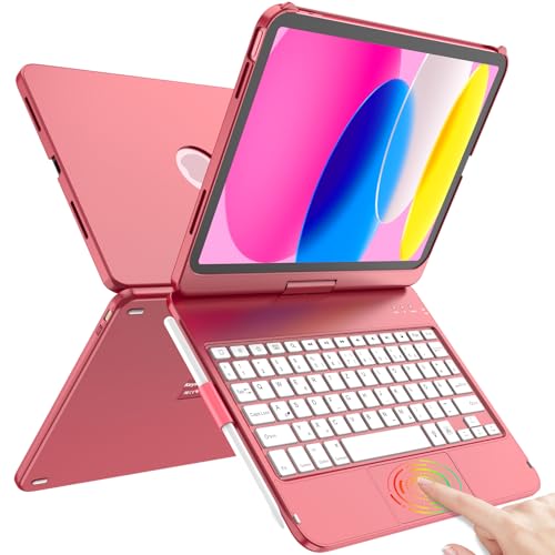 TQQ Hülle mit Tastatur für iPad A16 11 Generation 2025/10 Generation 2022(11/10.9 Zoll), mit Präzisions-Trackpad, Notebo...
