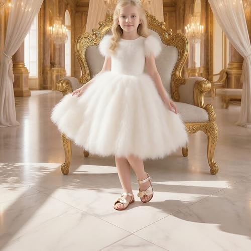 Image of THEE BRON Toddler Girls Sandals Wedding Flower Girl Dress Shoes Open Toe Flats