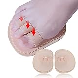 Toe Splint & Straightener, Adjustable Loops Hammer Toe Correctors Brace w/Slip-on Cushion Metatarsal Pads for Claw Curled & Crooked Toes - Support Guard for Pre Post Surgery (3 loops right)