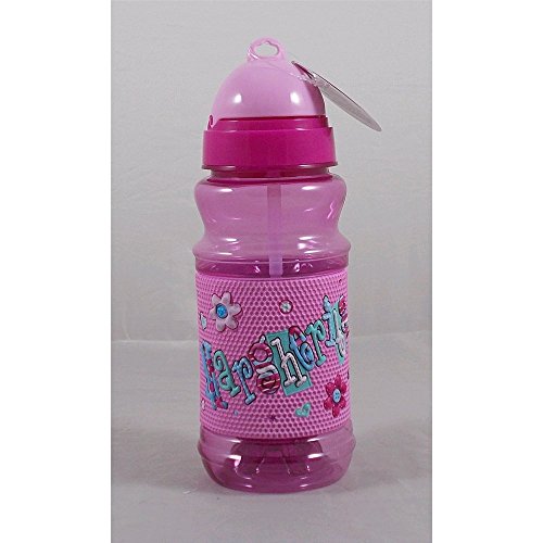 Borraccia sport in plastica con scritta a rilievo