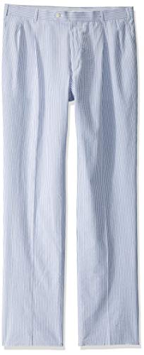 Palm Beach Men's 7255-Oxford Pleated-081B, Navy/White, 40 Regular