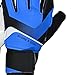 Zxpjkyu Goalkeeper Gloves Soccer Gloves Soccer Goalie Gloves Football Gloves for Ball Sports, Blue Size 7