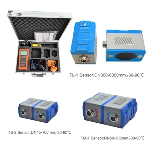 Medidor de flujo de agua ultrasónico digital manual con sensor RS232 de mano 3