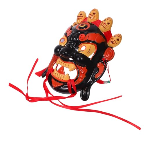 Masque opéra tibétain YARNOW traditionnel peinture fait main accessoire tribal