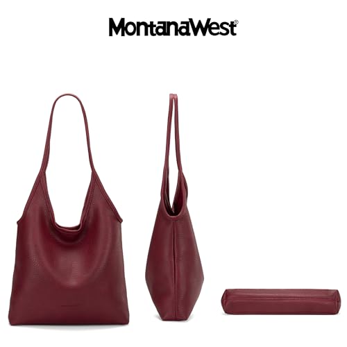 Image of Montana West Slouchy Hobo Bags for Women Soft Designer Shoulder Purses Ladies Top Handle Handbag