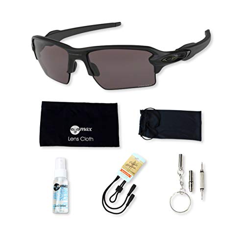 Oakley Men's Flak 2.0 XL OO9188 Sunglasses Bundle with original case, and accessories (5 items)2