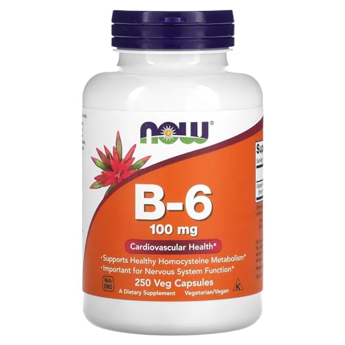 Vitamina B-6 100mg 250 Cápsulas Veganas Now Foods