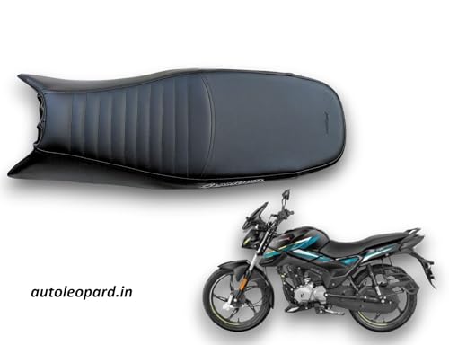 Image of Hero Glamour 'X'125 Bike SEAT Cover,PU Leather, Black Colour,Water Proof,Rope and Elastic provided for Quick and Easy Installation.with 6 mm Rubber Foam