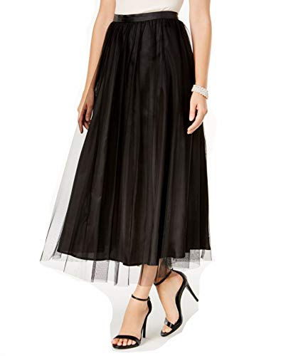 Alex Evenings Women s Tea Length Dress Skirt (Petite Regular Plus Sizes), Black Tulle, XL