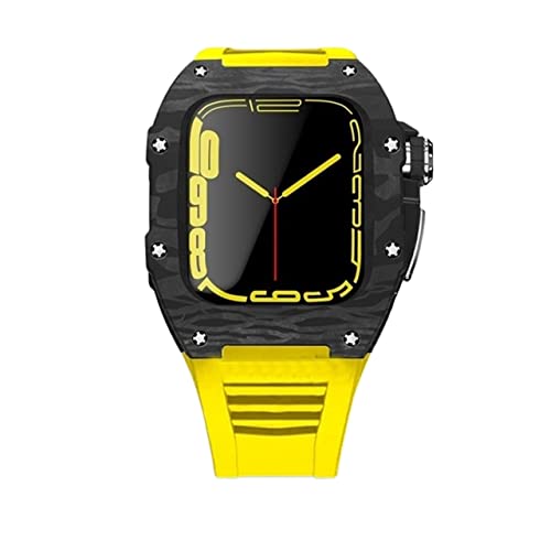 Étui en alliage de titane modifié Apple Watch bracelet caoutchouc luxe