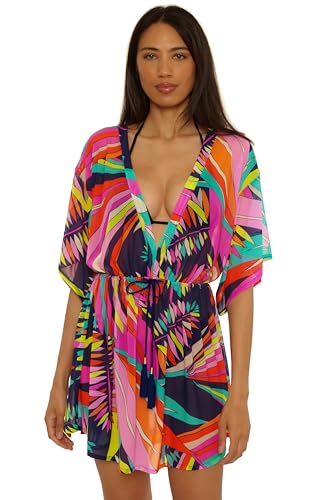 Trina Turk Paralia - Women's Mesh Dress, Casual, Beach Cover Ups for Women, Multicolor, Medium