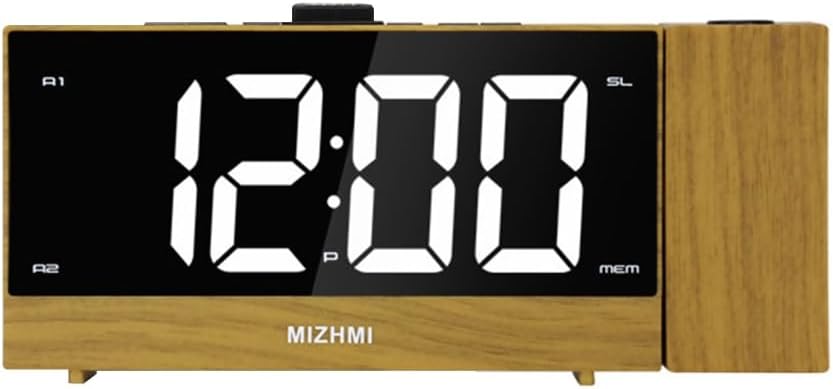 3-in-1 Digital Clocks Wall Clock, Wall Timer, with Projection FM Function Desktop Clock Date Temperature Week Display for Bedroom Office Use Bedroom Clock