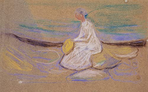Affiches et gravures Fille sur la plage Edvard Munch | Toile moderne décoration salon 60x90cm