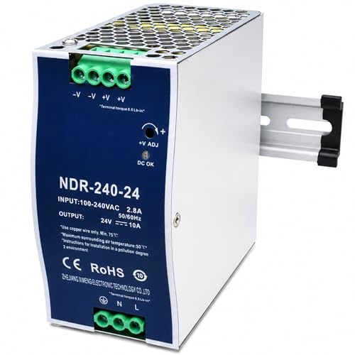 Image of 24VDC Power Supply NDR 240W DIN Rail Power Supply Switch Switching Converter DC (Input 100-240VAC Output 24VDC 50 /60HZ 24V 10A)