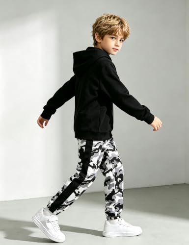 Image of Boys Clothes Boy Outfits 2-Piece Long Sleeve Hoodie and Camouflage Pants Boys Fall Winter Clothes for 6-16 Years