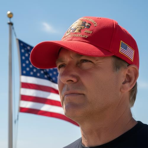 Image of USA Flag Hat American Flag Embroidered Patriotism On Display Comfortable Adjustable One Size Fits Most