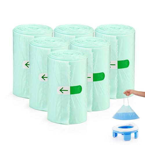 Lillone – 90 Sacs de pot portable universels avec cordon de serrage – Enveloppes avec dragonne pour entraînement au pot et à la formation en pot – Recharges de voyage anti-perte ; Hygiène à