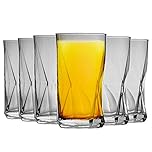 Bormioli Rocco Cassiopea Geometric Highball Cocktail Glasses Set - 480ml - Pack of 6