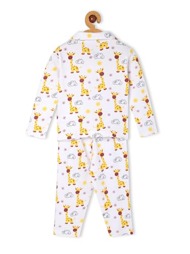 Image of The Mom Store Kids Cotton Night Suit for Boys and Girls | Soft Breathable Night Dress for Kids Boys and Girls | Printed Nightsuit Pajama Set | Comfortable All-Season Sleepwear for Daily Use