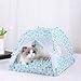 BELOWSYALER Removable Foldable Pet Tent with Sheer Curtain Dogs Camping Teepee for Outdoor Tent Dogs Waterproof Skidproof Bottom