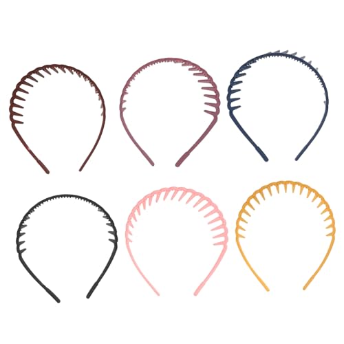 FRCOLOR 6 Piezas Diadema Con Pañuelo Diadema De Mujer Alfiler Banda Cinta Diadema De Pulsera Diadema De Spa De Esponja Accesorio Para El Tocado Facial El Plastico