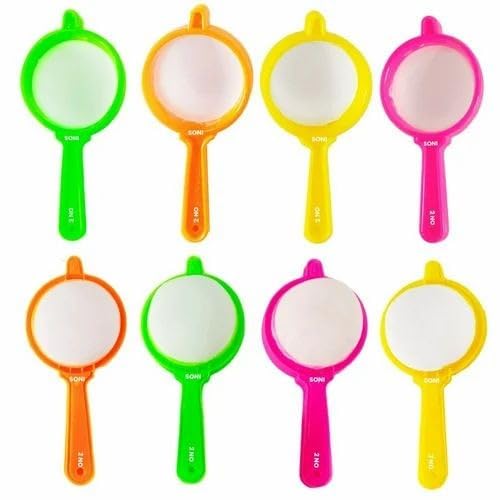 Plastic Multicolour Tea Galan/Strainers, 6pc (Plastic 6pc Set (3 Sizes X 2each)) 3