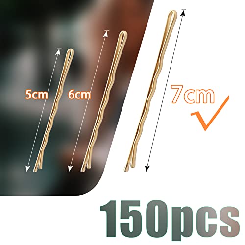Mbmomnus 150pcs Bobby Pins Blonde 7cm/2.75in Hair Grips Hair Pins Long Kirby Grips Hair Clips for Women Girls Hair Accessories Ideal for All Types Makeup & Hair Styling - Image 2