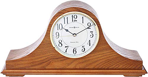 Howard Miller Nicholas Mantel Clock 635-100 – Golden Oak Wood with Quartz